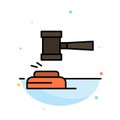 Action, Auction, Court, Gavel, Hammer, Judge, Law, Legal Abstract Flat Color Icon Template