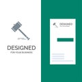 Action, Auction, Court, Gavel, Hammer, Law, Legal Grey Logo Design and Business Card Template