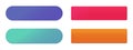 Action button web templates icon vector simple graphic flat illustration set, rectangle and rounded ui ux interface elements empty