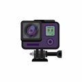 Action cam icon flat illustration design vector isolated in white background Royalty Free Stock Photo