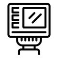 Action cam icon outline vector. Go pro camera tool