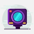 Action camera concept icon vector illustration in flat style Royalty Free Stock Photo