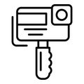 Action camera icon, outline style Royalty Free Stock Photo