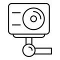 Action camera icon, outline style Royalty Free Stock Photo