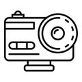 Action camera icon, outline style Royalty Free Stock Photo