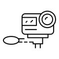 Action camera icon, outline style Royalty Free Stock Photo