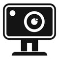 Action camera icon simple vector. Movie camcorder Royalty Free Stock Photo