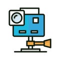 Action camera Isolated Vector icon which can easily modify or edit Royalty Free Stock Photo