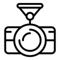 Action camera suction cup icon, outline style Royalty Free Stock Photo