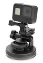 Action camera suction cup mount