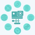 Action camera vector icon sign symbol Royalty Free Stock Photo