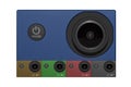 Action camera on white background Royalty Free Stock Photo