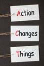 Action Changes Things ACT Royalty Free Stock Photo