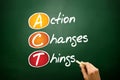 Action Changes Things Royalty Free Stock Photo