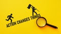 Action Changes Things ACT is shown using a text Royalty Free Stock Photo