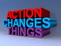 Action changes things Royalty Free Stock Photo