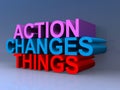 Action changes things heading