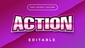 Action 3d editable text effect