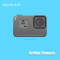 Action extreme camera vector symbol, EPS 10.