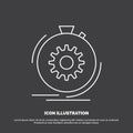Action, fast, performance, process, speed Icon. Line vector symbol for UI and UX, website or mobile application Royalty Free Stock Photo