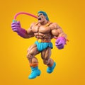 Heman Action Figure And Barbarian Jump Rope In Playful And Aggressive Style Royalty Free Stock Photo