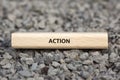 ACTION - image with words associated with the topic MOVIE, word, image, illustration Royalty Free Stock Photo