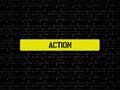 ACTION - image with words associated with the topic MOVIE, word, image, illustration Royalty Free Stock Photo