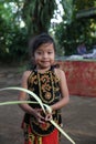 Action by the orphans of a Cacao, coffee and Spice plantation at the village of Kalibaru in East Java Indonesia Royalty Free Stock Photo