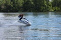 Action Photo Man on jet ski. Jump. Royalty Free Stock Photo