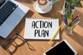 ACTION PLAN , Action Plan Strategy Vision Planning , Creative D Royalty Free Stock Photo