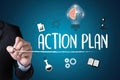 ACTION PLAN , Action Plan Strategy Vision Planning , Creative D Royalty Free Stock Photo