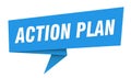 action plan banner. action plan speech bubble, label, sticker, sign template Royalty Free Stock Photo