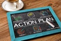 Action Plan chart with keywords and elements