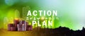 Action plan concept, Business and marketing, objective, strategy, Plan and implementation, action plan icon on virtual screen for Royalty Free Stock Photo