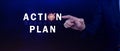 Action plan concept, Business and marketing, objective, strategy, Plan and implementation, action plan icon on virtual screen for Royalty Free Stock Photo