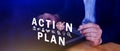 Action plan concept, Business and marketing, objective, strategy, Plan and implementation, action plan icon on virtual screen for Royalty Free Stock Photo