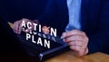 Action plan concept, Business and marketing, objective, strategy, Plan and implementation, action plan icon on virtual screen for Royalty Free Stock Photo