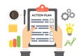 Action plan concept. Royalty Free Stock Photo