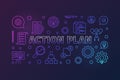 Action Plan horizontal creative outline banner or illustration Royalty Free Stock Photo