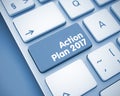 Action Plan 2017 - Inscription on Keyboard Button. 3D. Royalty Free Stock Photo