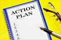 An action plan is an optimal allocation of resources and a strategy for deliberate actions. to achieve your goals in the future. Royalty Free Stock Photo