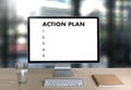 ACTION PLAN Strategy Vision Planning , Creative Development Process , business man of plan Royalty Free Stock Photo
