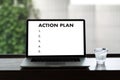 ACTION PLAN Strategy Vision Planning , Creative Development Process , business man of plan Royalty Free Stock Photo