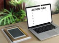 ACTION PLAN Strategy Vision Planning , Creative Development Process , business man of plan Royalty Free Stock Photo