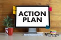 ACTION PLAN Strategy Vision Planning , Creative Development Process , business man of plan Royalty Free Stock Photo