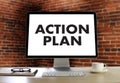 ACTION PLAN Strategy Vision Planning , Creative Development Process , business man of plan Royalty Free Stock Photo