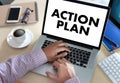 ACTION PLAN Strategy Vision Planning , Creative Development Proc Royalty Free Stock Photo