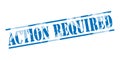 Action required blue stamp Royalty Free Stock Photo
