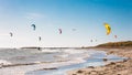 Action shot of kitesurfers at Woodman Point