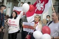 The action of Solidarity was held near the embassy of Belarus Royalty Free Stock Photo